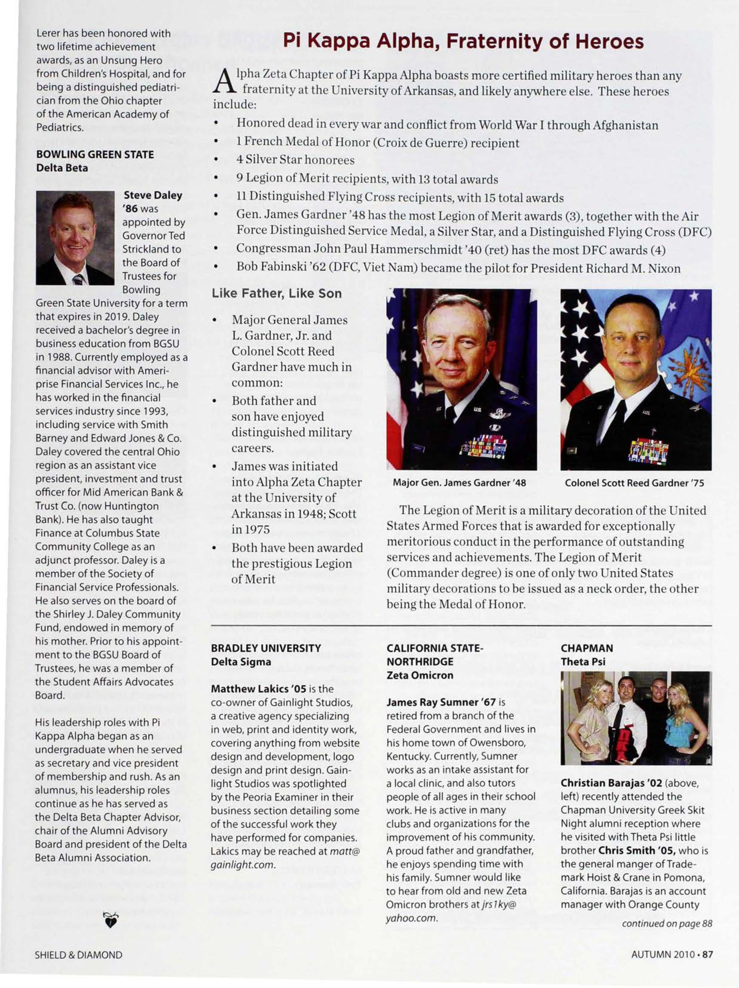 Pi Kappa Alpha, Fraternity of Heroes